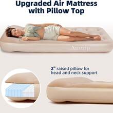 Portable Foldable Inflatable Air Mattress - Comfortable Camping Sleeping Pad, Ideal Camping Gear, Essential For Home Travel, Camping Mat, Travel Mattress, Holiday Essential (Foot Pump Included) - Khaki - View 8