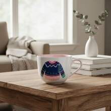 TendenciaTaza De Porcelana Bitono Sueter Navidad Asa Color 600 MlCalidad premium - Azul claro - Ver 10
