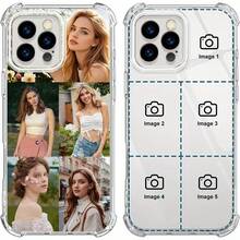 1pc Customizable Transparent Soft Phone Case With Personalized Heart Design, Compatible With Apple, Galaxy, OPPO Phones, Unique Gift For Couples, Friends, Family, Anniversary, Valentine's Day, Birthday - Clear - View 3