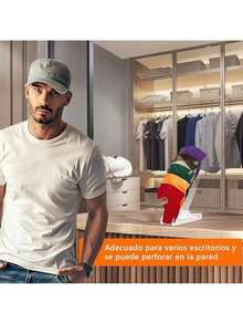 EstiloTendenciaPorta Gorras De BéIsbol,Organizador De Gorras Para Pared,Perchero Para Gorras De Acrilico,Capacidad Para 5 Gorras De Soporte Guarda Gorras Para Hombre,Para Dormitorios,Armarios Y VestidoresCalidad PremiumVersióN Mejorada - transparente - Ver 4