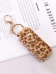 1Pc Women'S Leopard Print Lipstick Box Lipstick Holder Pendant Keychains Bag Charms,Elegant Cosmetic Storage Kit Makeup Travel Cases Organizer Bag For Purse,Travel Lipstick Case For Makeup Organization,Perfect Gift For Women,Suitable For Everyday Use,Mother'S Day Gifts,Gifts For Your Loved One - Multicolor - View 15