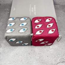 3英寸监狱骰子眼睛玩具蓝红色软长方形人偶创意卡通日本动漫骰子动作人偶监狱玩具礼物 - 3x3英寸 - 查看 3