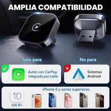 2 en1 CarPlay Adaptador Inalámbrico y Android Auto Converter,Accesorios Para Carro, Conexión Automática Rápida y Sin Demoras, Compatible Con Dispositivos iOS y Android, Admite Interfaces USB/USB-C - A - Ver 8