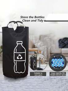 Large Capacity Foldable Recycling Bin, Indoor Home Recycling Box For Plastic Bottles, Clothes, Toys, Multi-Function Laundry Basket, Storage Bin, Space-Saving Collapsible Organizer Box, Durable, Easy To Clean, Home Recycling Container, Storage & Organization, Indoor Storage, Home Decor