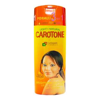 Fórmula de colágeno Carotone Light & Natural 3 en 1 215ml Loción corporal iluminadora para una piel radiante