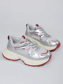 Women's Thick Sole Chunky Sneakers, Spring/Autumn New Commuting Platform Shoes