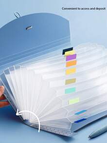 1 Stück tragbare faltbare Dokumentenmappe, 13 Fächer, großer Aufbewahrungsorganizer mit Registerkarten, geeignet zum Aufbewahren von Rechnungen, Dokumenten, Kunstbedarf für Zuhause, Büro und Schule - Verschiedenfarbig - Übersicht 2