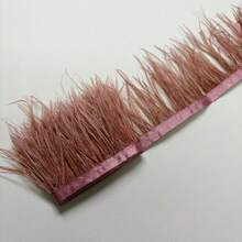 39.37 英寸（100 厘米）人造羽毛饰边，适用于 DIY 手工艺品、连衣裙、手提包、家居装饰抱枕、舞台服装、派对/婚礼/毕业典礼装饰、手工 DIY 项目 - 布艺丝带饰边