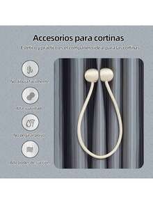 Estilo4 Piezas Sujetador De Cortinas, AlzapañOs Para Cortinas, Fuertes Propiedades MagnéTicas,Cinta MagnéTica Decorativa Para Cortinas, Accesorios Para Cortinas,PropóSito Decorativo(Gris Oscuro)VersióN Mejorada - amarillo pálido - Ver 5