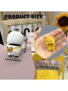 Estilo2 Piezas De DecoracióN De Osos De Bubu Y Dudu, Figura De Oso De Dibujos Animados, Divertida DecoracióN De Burbujas De Resina Para DecoracióN De Monitor De Computadora, VisualizacióN DeVersióN Mejorada - 1 - Ver 7