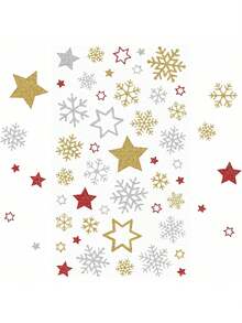 EstiloKesote 215 Piezas 5 Hojas De Pegatinas De Navidad Pegatinas Decorativas Con Purpurina Estrellas Y Copos De Nieve Para DIY ManualidadesVersióN Mejorada - 1 - Ver 7