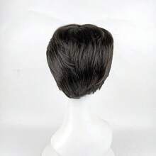 GLAMNOW Men Wigs Short Black Straight Middle Part Heat Resistant Synthetic Wig For Male Guy Daily Cosplay Party Halloween Costume Wig - Nhiều màu - Xem 5