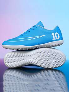 Campus Style Football Boots, Youthful Fantasy Football Shoes, Outdoor Football Sports Shoes For Teenagers, Campus Student Sports Football Shoes, Football Training Shoes, Anti-Slip Wear-Resistant Cleats - Blue - View 8