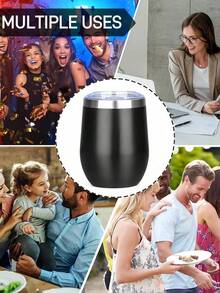 Watersy 12oz/350ml Powder Coated Flip Lid Stainless Steel Vacuum Insulated Water Bottle, Suitable For Cold & Hot Drinks, Coffee, Back To School Essential - Multicolor - View 3