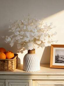 1/2/3/4/5 buc Buchet de eucalipt de 50 cm/19,7 in, 1 buc Tulpină de flori artificiale cu frunze de dolar argintiu, Plante artificiale, Potrivite pentru coroane, petreceri, decorațiuni interioare - alb - Vizualizare 6