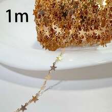 1m Fashionable Stainless Steel Star Shaped Chain, Suitable For DIY Necklace, Bracelet, Jewelry Making - Chain - View 6