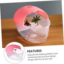 Caja De Tortugas Plástica para Reptiles y Mascotas Tanque De Posado para Tortugas Hábitat para Reptiles para Mini De Interior - 1 - Ver 3