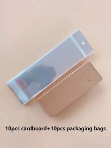 200pcs/100/20/Set Label Storage Cards, Gift Packaging Keychains And Display Cards, Perfect For Jewelry Storage, Classification And Display. They Are Also Suitable For Bulk Packaging Of Small Jewelry, Jewelry Collection Bases, Necklace Display Cards - Brown - View 10