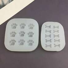1pc Silicone Mold Cat Paw 9-Cavity & Bone 6/10-Cavity, Handmade Candle, Soap, Wax, Clay, Aromatherapy Plaster, Epoxy Resin, Jewelry Decoration, Resin Casting, Plaster DIY Decor Craft Tool, Durable Soft Material, Add Luxury To Home Decor, Flexible And Easy To Use, Wedding, Graduation, Birthday, Party Decoration Gift Supplies - White - View 4