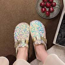Women's Slip-On Mules With Shiny Sequins, Stylish And Fashionable Slip-On Slippers - Purple - View 3
