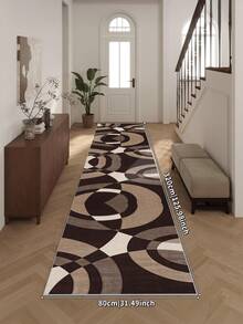 1PC Brown Rugs,Modern Minimalist Style, Crystal Velvet Jelly Base Runner Rug,800gsm, Non-Slip Backing, Area Rug, Mat For Living Room, Carpet For Bedroom, Machine Washable Low-Pile, Kitchen Hallway Dining Office, All-Season - Brown - View 6