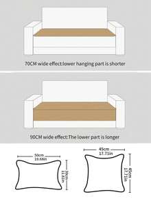 1pc Wavy Bohemian Style Sofa Cushion Cover, All Season Universal Sofa Seat Protector, Non-Slip Sofa Pad, Modern Minimalist Room Decor, Dust-Proof And Dirt-Resistant, Sofa Throw Blanket, Suitable For Bedroom, Office, Living Room Combination Furniture, Bedroom Decor, L-Shaped Sofa And 1/2/3/4 Seat Sofa