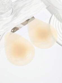 2/4片装可重复使用超薄乳贴，水滴形提拉胸贴，无肩带隐形自粘乳贴，便携；内衣及贴身衣物，防止乳头突出尴尬 - 彩色 - 查看 6