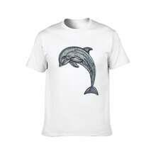 Happy Dolphin T-Shirt t shirts for man slim fit anime t shirts for man T-Shirt - Blanc - Voir 2