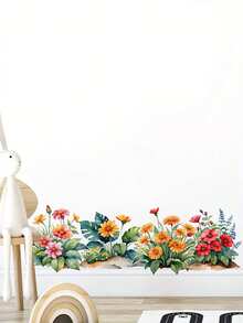 Vibrant Floral & Greenery Peel And Stick Wallpaper, Waterproof PVC Home Decor Sticker, Can Be Used As Gift For Friends Or For Wall, Room, Window Decoration To Refresh Your Home - Multicolor - View 5