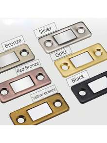 Magnetic Cabinet Door Catch, Hidden Door Closer With Screws, Suitable For Wardrobe And Cabinet Furniture Hardware - Silver - 8 Pairs - View 9