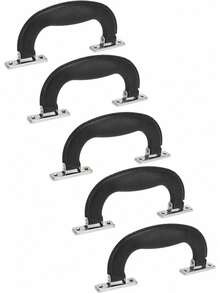 EstiloHERCHR 5PCS Asas De Equipaje, Negro Maletas Grip Trunk Tire De La Manija De La Maleta De Reemplazo para El  De La Joyería De La Guitarra, Bolsos, Equipaje, 15cmVersión mejorada