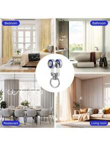 EstiloKichvoe 10 Piezas Accesorios Para Cortinas Rodillos Portadores De Metal Polea De Riel De Cortina Rodillo De Rueda Deslizante Planeador De Pesado VehíCulo De TransporteVersióN Mejorada - 1 - Ver 8