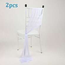 1/5/10/20 Stücke Stuhlschärpe, salbeigrün & rosa Schleife, Hochzeitsgang Stuhl Dekoration, geeignet für Gangdekoration, Partyveranstaltungen, Taufe - Verschiedenfarbig - Übersicht 19