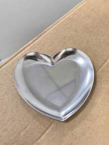 1pc Stainless Steel Thickened Mini Heart-Shaped Dish, Golden, For Kitchen Utensils & Condiments, Used At Home As Snack Plate, Cake Dish, Storage Tray,Kitchen - 彩色 - 查看 11