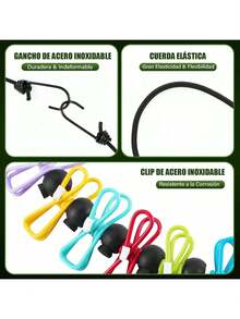 EstiloTendenciaDASKING 2PCS Tendedero De Viaje, 4M Cuerda Tender Ropa Exterior, Tendedero De Viaje PortáTil Con Bolsa De Almacenamiento, EláStico Ajustable RetráCtil Cuerda De Ropa Con 12 Pinzas, Prueba De VientoCalidad PremiumVersióN Mejorada - 1 - Ver 3