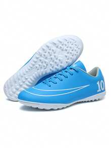 Campus Style Football Boots, Youthful Fantasy Football Shoes, Outdoor Football Sports Shoes For Teenagers, Campus Student Sports Football Shoes, Football Training Shoes, Anti-Slip Wear-Resistant Cleats - Blue - View 7