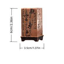Zen Incense Burner Hollow Out Reclining Incense Burner Agarwood Sandalwood Aroma Burner Home Indoor Incense Holder - Antique Bronze/Heart Sutra - Square Incense Burner [Boxed] - View 8