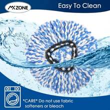 MXZONE Scrubber Mop Head Replacement Compatible With O Cedar EasyWring 1 Tank System, Spin Mop Scrub Brush Head, Hard Bristle Cleaning Brush Attachment For Kitchen Tile Floor, Not Fit RinseClean - ColorJ - 查看 7