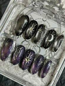 1pc Nail Art Mold With Cross, Sun, Star, Moon, Liquid Silver, Mysterious Tarot, 3D Nail Jewelry Transparent Silicone Mold - Clear - View 7