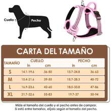 Arnés de Perros Grande Mediano Pequeño, Ajustable Anti Tirones Arnés Táctico de Entrenamiento para Perro, Reflectante Transpirable Cómodo Arnés Perro Pecho Fácil Control (XL, Rosa),37283775 - Marrón - Ver 2