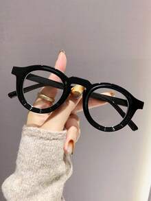 1 pièce de lunettes de lecture rondes pour dames, monture imprimée léopard , verres transparents pour lunettes de lecture pour personnes âgées, décoration élégante de +1,0 à +4,0, convient pour la lecture quotidienne, la couture, les affaires, le bureau et le port quotidien pour les hommes et les femmes. - transparent - Voir 5