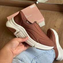 Modare Women's Slip-On Ultra Comfort Original Sneakers - Easy To Put On - Hạt phỉ - Xem 3