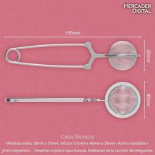 TendenciaInfusor Té Pinza Bola Filtro Malla Acero Inoxidable TisanaCalidad premium - Gris - Ver 1