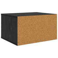 vidaXL Soporte de impresión con tiroir Chêne negro 40 x 32 x 24 cm - Negro - Ver 8
