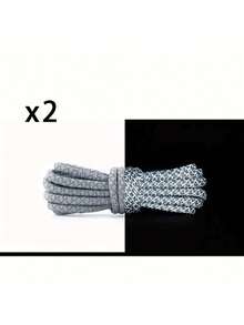 6pcs High Visibility Reflective Shoelaces - 47.2 Inch Length Glow In The Dark Safety Laces For Sports & Casual Shoes, Luminous Shoelaces, Reflective Shoelaces, High Brightness Shoelaces, Universal Reflective Laces - Multicolor - View 13