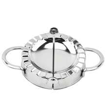 【不锈钢】1件套不锈钢饺子模具 | 手动，圆形 | 适合家庭厨房使用 | 感恩节晚餐的理想之选 | 包含大、中、小三种尺寸 - 銀色 - 查看 13