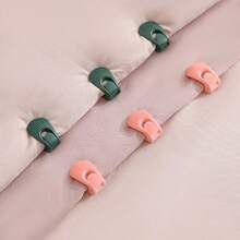 Set de 4 pinzas para sábanas - Pinzas de carcasa gruesa y resistente, sujetadores antideslizantes para cubrecamas adecuados para colchones gruesos, pinzas para sábanas de material de polipropileno para el hogar y el hotel - Multicolor - Ver 4