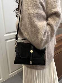 Bolso cuadrado mini de ante y piel sintética de PU con estilo retro, adecuado para uso diario, citas, regalos, compras, llevar una billetera, oficina, universidad, trabajo, negocios, transporte, actividades al aire viajes. Nuevo bolso de mujer para otoño e invierno, el mejor bolso de otoño, el último bolso de mujer de ante de moda, que combina perfectamente con la ropa de mujer de otoño.