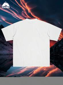 Men'S Japanese Wave Graphic T-Shirt - Casual Summer Tee With Hokkaido Wave Design, White With Blue & White Wave Art, Round Neck, Lightweight & Breathable Fabric, Everyday Tshirt| Artistic Graphic Tee| Comfortable Fit, Hokkaido T Shirt, T Shirt Men - White - View 2