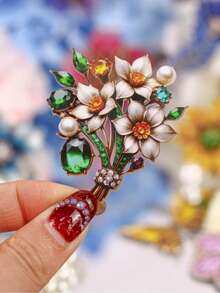 10pcs/Set Crystal Diamond Pearl Rose Butterfly Mini Pocket Stickers, Suitable For Mini Landscape Pocket Stickers, Can Be Pasted On Luggage, Computers, Cups, Phone Cases, Refrigerators, Walls, Helmets, Cabinets, Boxes, Etc.